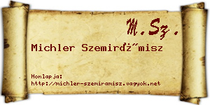 Michler Szemirámisz névjegykártya
